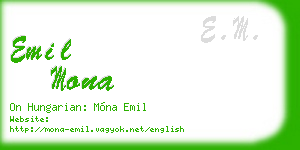 emil mona business card